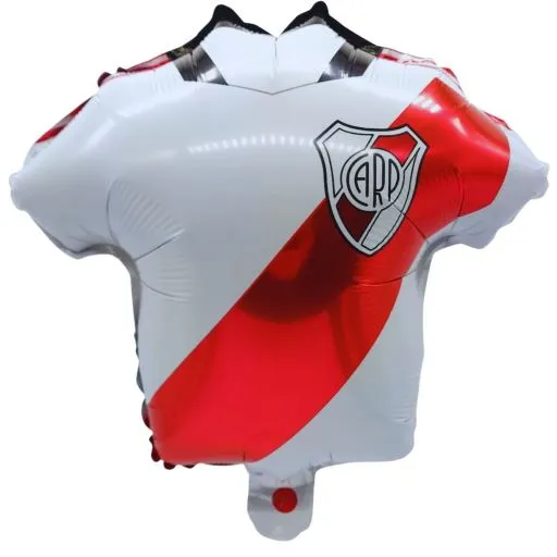 Globo metalizado camiseta de river 9 pulgadas